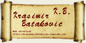 Krasimir Bataković vizit kartica